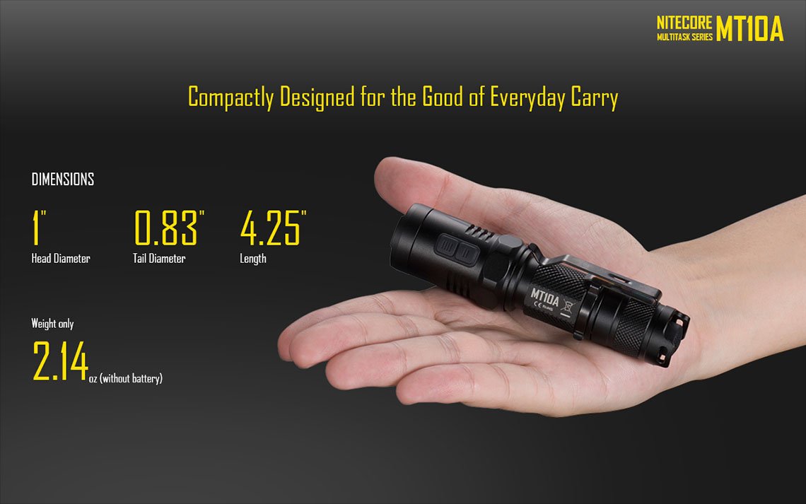 Amazon | Nitecore MT10A マルチタスク タクティカル 懐中電灯